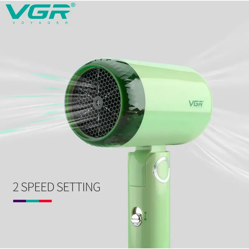 سشوار مسافرتی 1200 وات وی جی ار مدل 421، موتور DC، وزن 342 گرم، دارای سری متمرکزکننده باریک با ویژگی صافکنندگی، با قابلیت باد سرد - تصویر 3