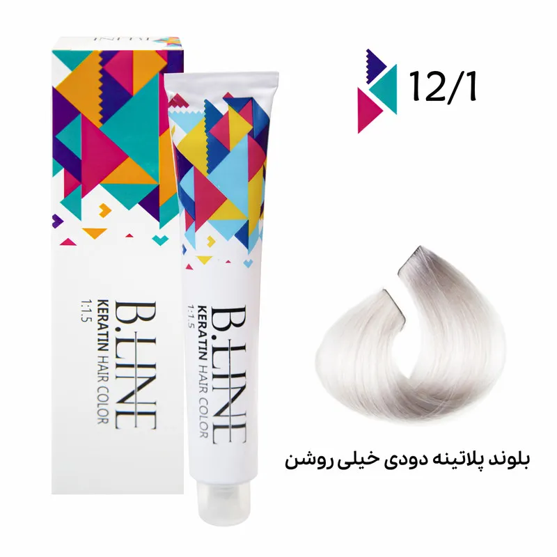 رنک مو بی لاین شماره 12.1 حجم 100 میلی لیتر رنگ بلوند پلاتینه دودی خیلی روشن - تصویر 2