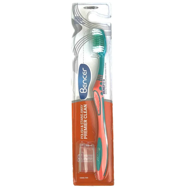 مسواک بنسر مدل PREMIER CLEAN با برس سخت بسته 3 عددی  - تصویر 3