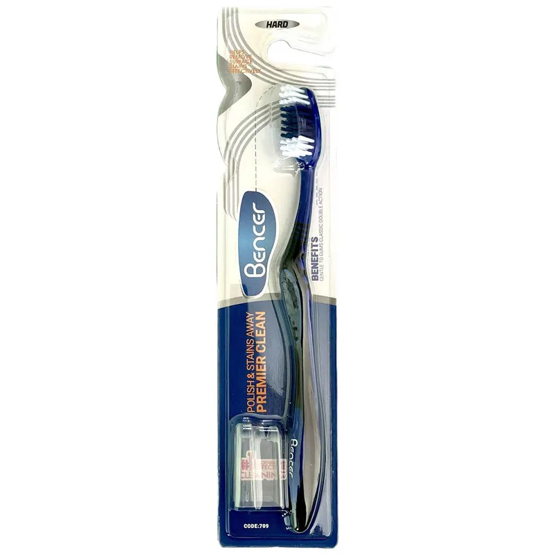 مسواک بنسر مدل PREMIER CLEAN با برس سخت بسته 3 عددی  - تصویر 4