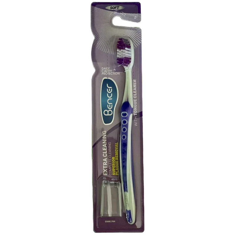 مسواک بنسر مدل EXTRA CLEANING با برس نرم بسته 3 عددی - تصویر 3