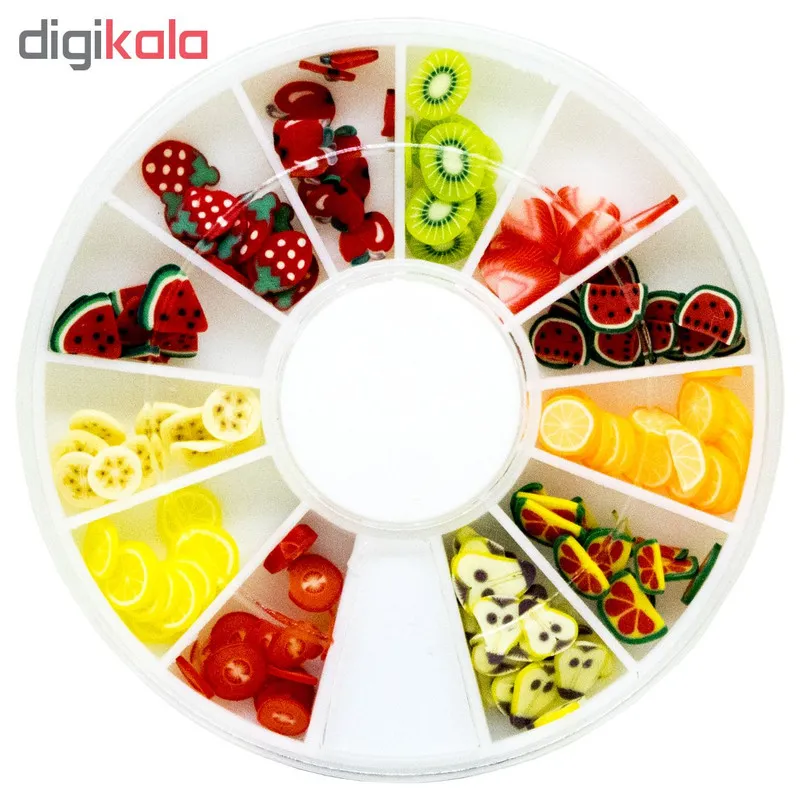 پک تزیین ناخن طرح گل میوه مدل Fruit مجموعه 12 عددی - تصویر 2