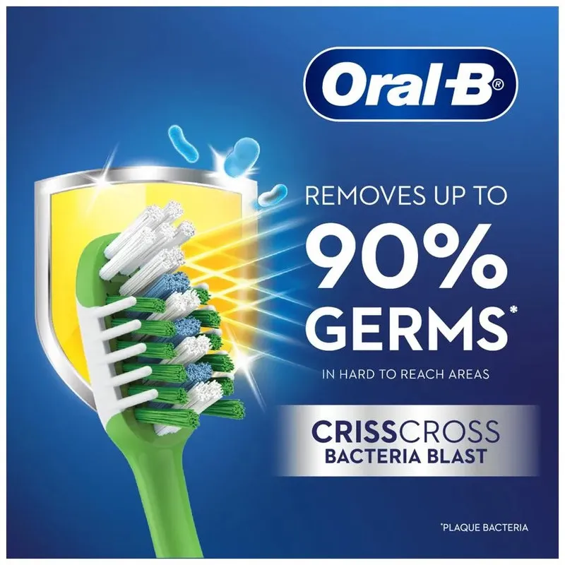 مسواک اورال-بی مدل CRISSCROSS bacteria blast با برس نرم - تصویر 6