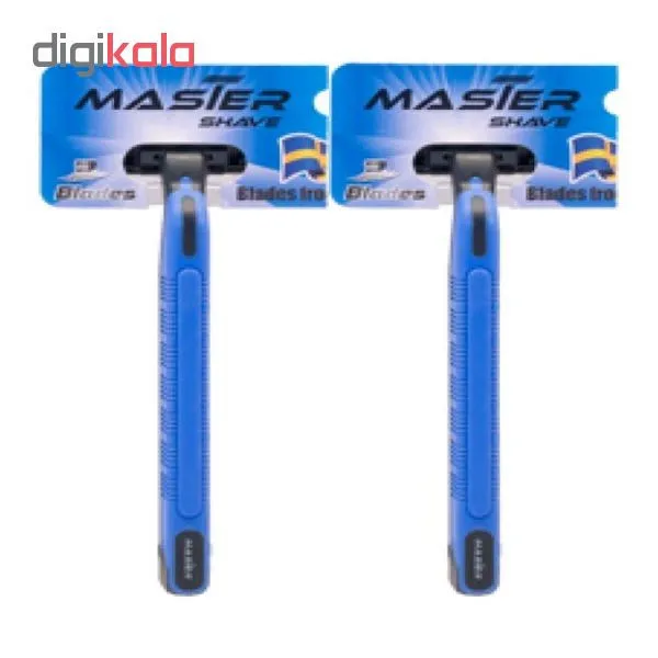 خود تراش مستر شیو مدل 03-Blue بسته 2 عددی - تصویر 2