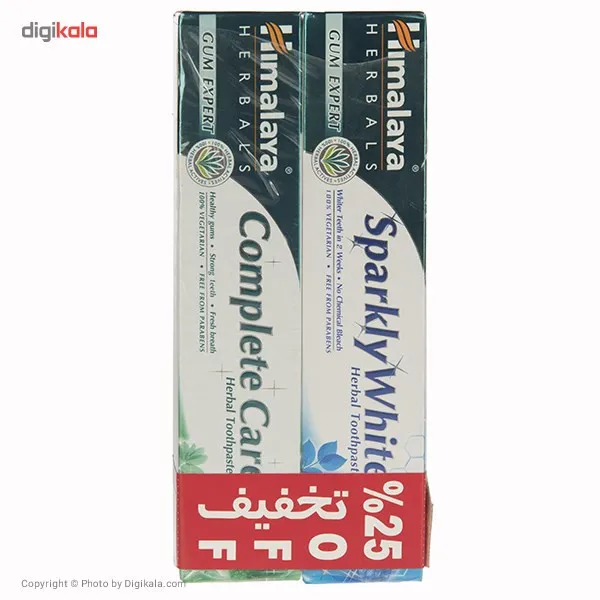 خمیر دندان هیمالیا مدل Complete Care And Sparkly White حجم 75 میلی لیتر بسته 2 عددی - تصویر 2