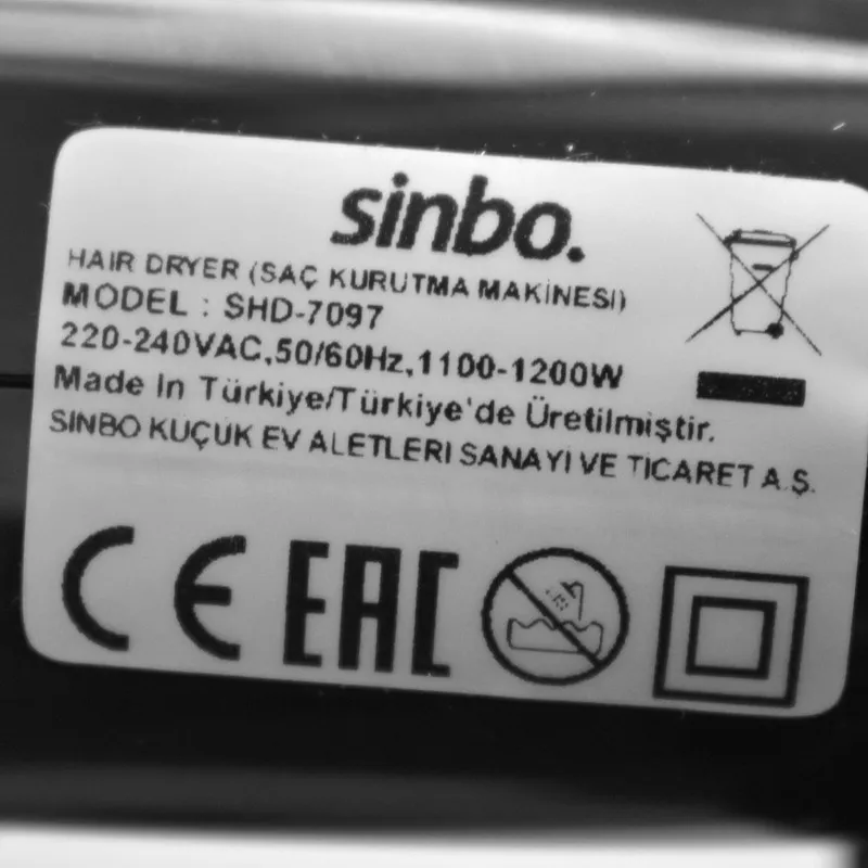 سشوار سینبو مدل SHD-7097 - تصویر 6