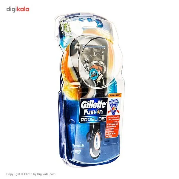 خود تراش ژیلت مدل Fusion Proglide Flexball به همراه تیغ یدک - تصویر 4