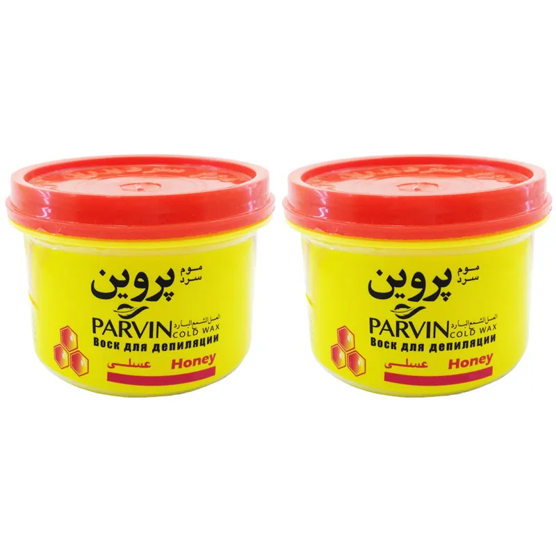 موم سرد پروین مدل Honey حجم 750 گرم بسته 2 عددی
