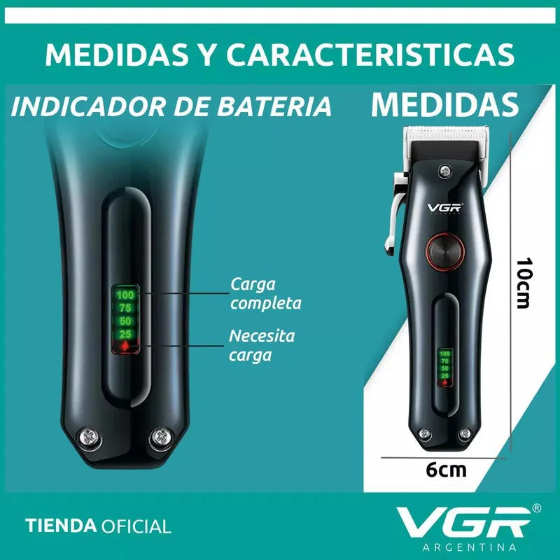 ماشین اصلاح موی سر و صورت وی جی ار مدل v-969 - تصویر 2