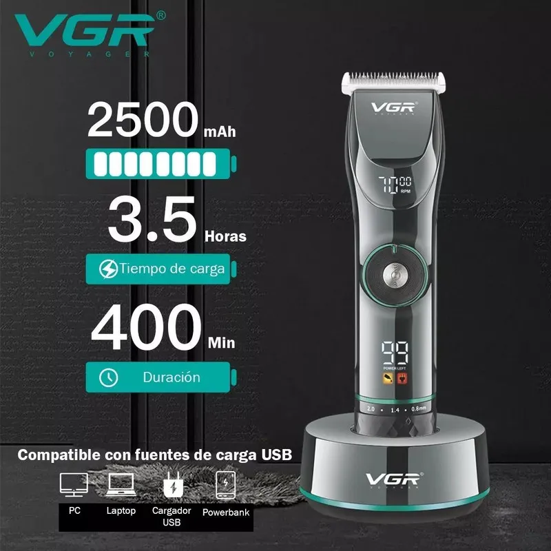 ماشین اصلاح موی سر و صورت وی جی ار مدل v-969 - تصویر 4