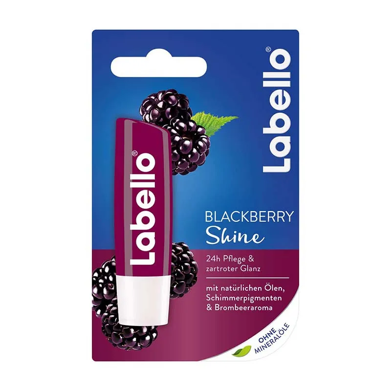 بالم لب ماتیکی لابلو مدل NEW BLACKBERRY SHINE با عصاره توت سیاه، مرطوبکننده، نرمکننده و ضد خشکی لب، فاقد الکل و ایجاد درخشندگی طبیعی