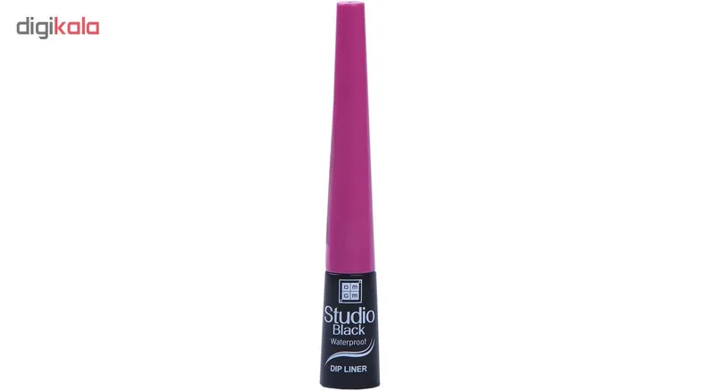 خط چشم دی ام جی ام مدل studio black water proof dip liner - تصویر 2