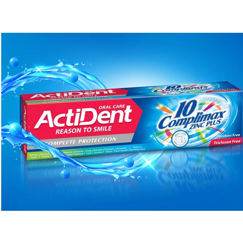  خمیر دندان اکتیدنت مدل Complimax وزن 130 گرم بسته 2 عددی - تصویر 3