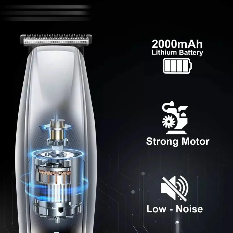 ماشین اصلاح موی سر و صورت وی جی ار مدل V-970 با تیغه استیل ضد زنگ، باتری قابل شارژ با 240 دقیقه استفاده، 5 سرعت قابل تنظیم، طراحی ارگونومیک و 3 شانه تنظیم طول 2، 3 و 4 میلیمتر - تصویر 3