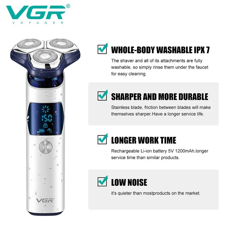 ماشین اصلاح موی صورت وی جی ار مدل V-328 - تصویر 5