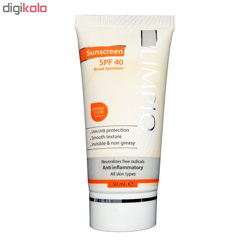 کرم ضد آفتاب لیمپیو مدل Deep Care Spf 40 کد Li0070 حجم 50 میلی لیتر - تصویر 2