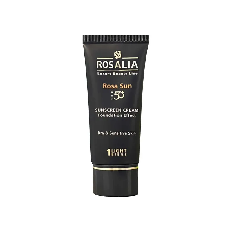 کرم ضد آفتاب رنگی رزالیا SPF50 مدل D-S Skin_LB مناسب پوست های خشک و حساس حجم 40 میلی لیتر - تصویر 2