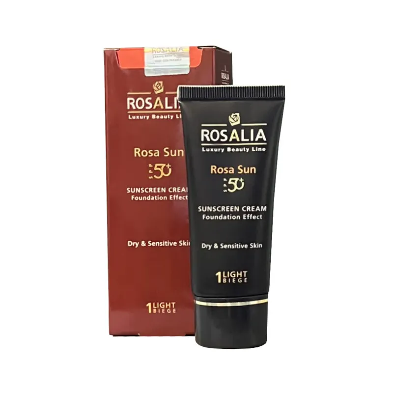 کرم ضد آفتاب رنگی رزالیا SPF50 مدل D-S Skin_LB مناسب پوست های خشک و حساس حجم 40 میلی لیتر - تصویر 3