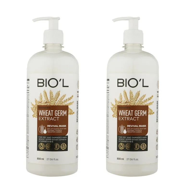 ماسک مو بیول مدل WHEAT GERM حجم 800 میلی لیتر بسته 2 عددی - تصویر 2