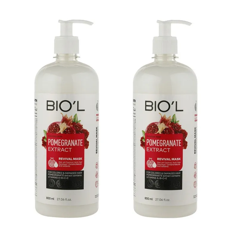 ماسک مو بیول مدل POMEGRANATE EXTRACT حجم 800 میلی لیتر بسته 2 عددی - تصویر 2