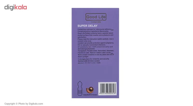 کاندوم گودلایف مدل Super Delay بسته 12 عددی - تصویر 3