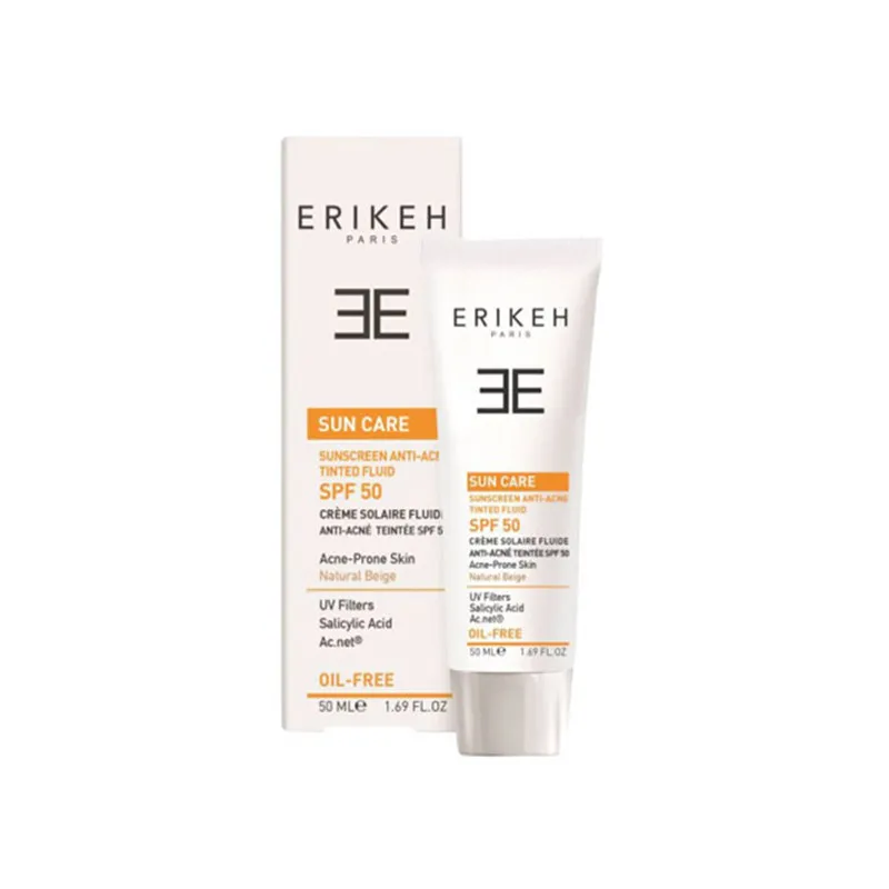 کرم ضد آفتاب رنگی اریکه SPF50 مدل آنتی آکنه مناسب پوست های آکنهای حجم 50 میلی لیتر - تصویر 2