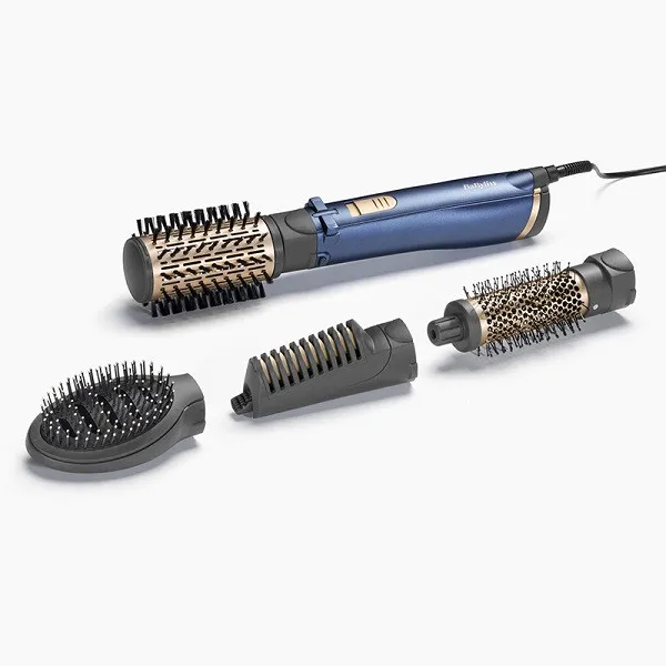 سشوار برس‌دار چرخشی 1000 وات بابیلیس مدل Style pro 1000، موتور DC، وزن 280 گرم، المنت سرامیک، دارای سری متمرکز‌کننده باریک با ویژگی صاف‌کنندگی، فرکنندگی، با قابلیت باد سرد، فناوری تولید یون - تصویر 2