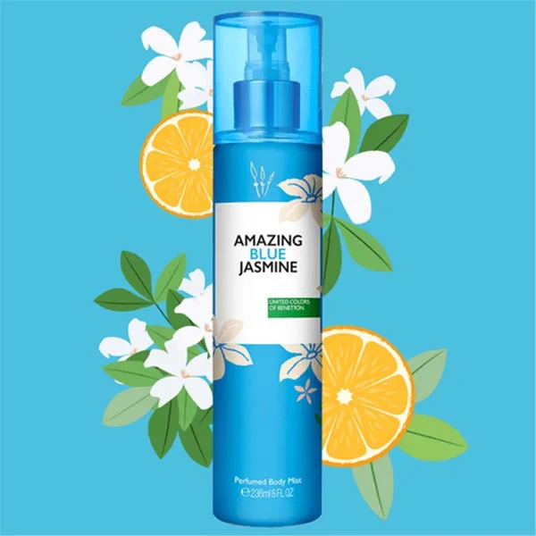 بادی اسپلش زنانه بنتون مدل Amazing Blue Jasmin حجم 236 میلی لیتر - تصویر 3