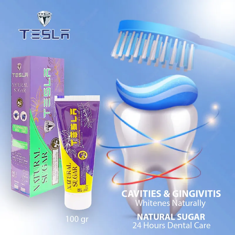 خمیر دندان تسلا مدل Natural Sugar وزن 100 گرم - تصویر 2