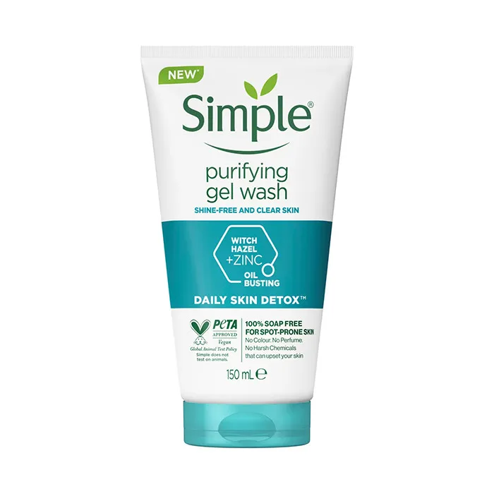 ژل شست‌وشوی صورت سیمپل مدل purifying حجم 150 میلی‌لیتر