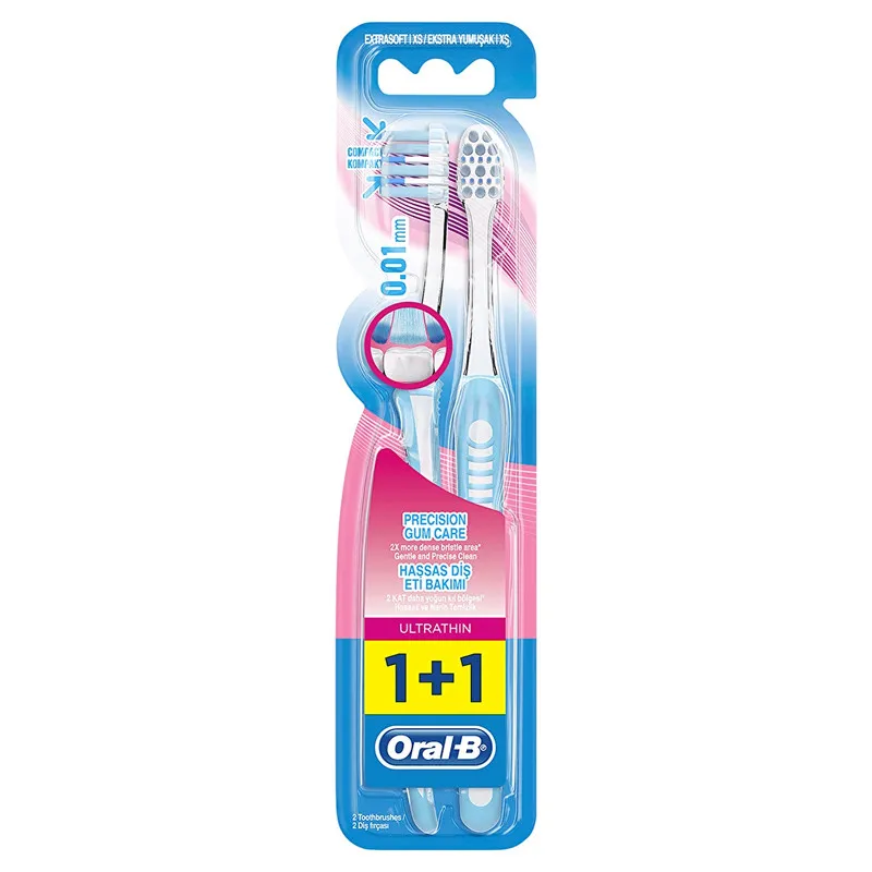 مسواک اورال-بی مدل ULTRA THIN با برس نرم بسته 2 عددی - تصویر 2