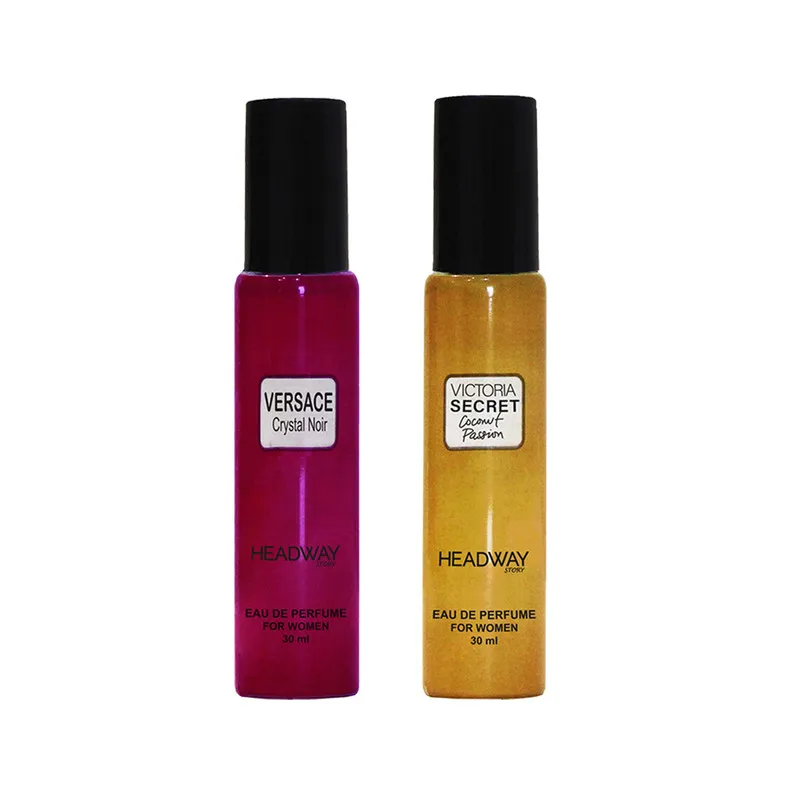 عطر جیبی زنانه هدوی استوری مدل ویکتوریا سکرت نارگیل و ورساچه کریستال نویر حجم 30 میلی لیتر مجموعه 2 عددی - تصویر 2