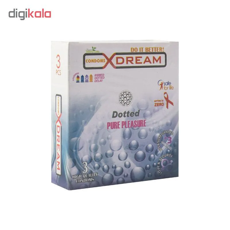 کاندوم ایکس دریم مدل Dotted بسته 3 عددی - تصویر 2