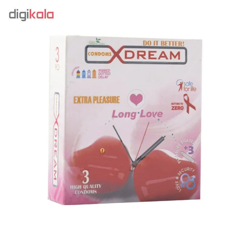 کاندوم ایکس دریم مدل Long Love بسته 3 عددی - تصویر 2