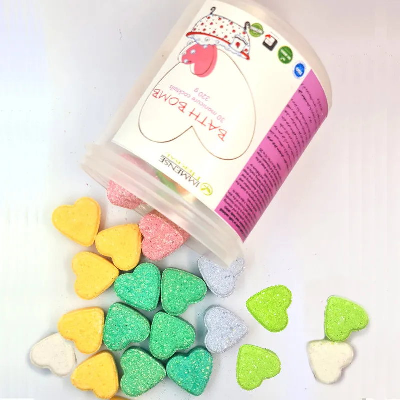 کوکتل مانیکور ایمنس هربال مدل قلب کد 030 وزن 10 گرم مجموعه 30 عددی - تصویر 3