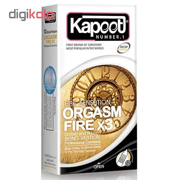کاندوم کاپوت مدل Orgasm Fire X3 بسته 12 عددی - تصویر 2