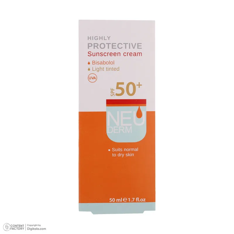 کرم ضدآفتاب نئودرم مدل Highly Protective SPF50، حجم 50 میلیلیتر - تصویر 4