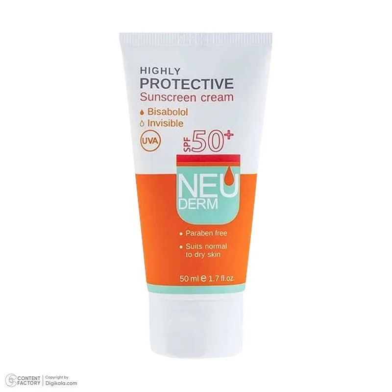 کرم ضدآفتاب نئودرم مدل Highly Protective Invisible SPF50، حجم 50 میلیلیتر - تصویر 3