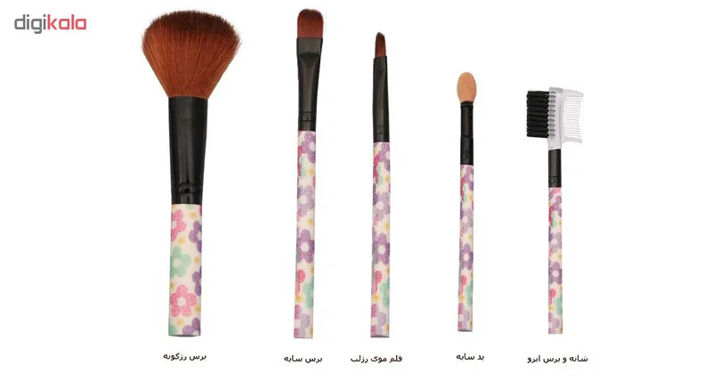 ست برس آرایشی مدل 6966 مجموعه 5 عددی - تصویر 3