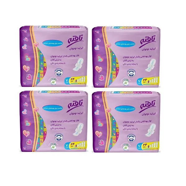 نوار بهداشتی تافته مدل airlaid teen مجموعه 4 عددی - تصویر 2