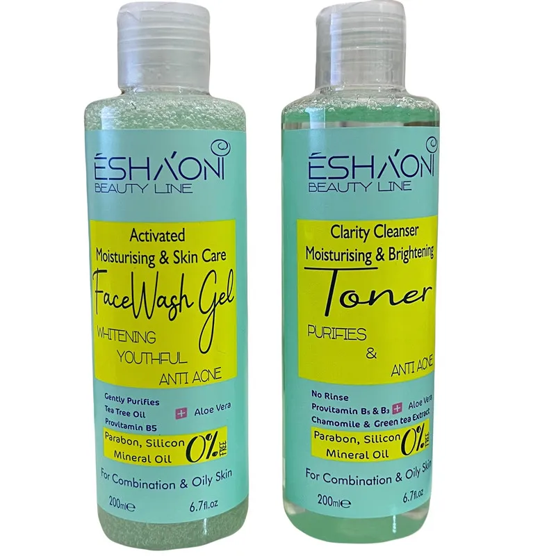 ژل شستشو صورت اشااونی مدل Aloe Vera حجم 200 میلی لیتر به همراه تونر مدل 01