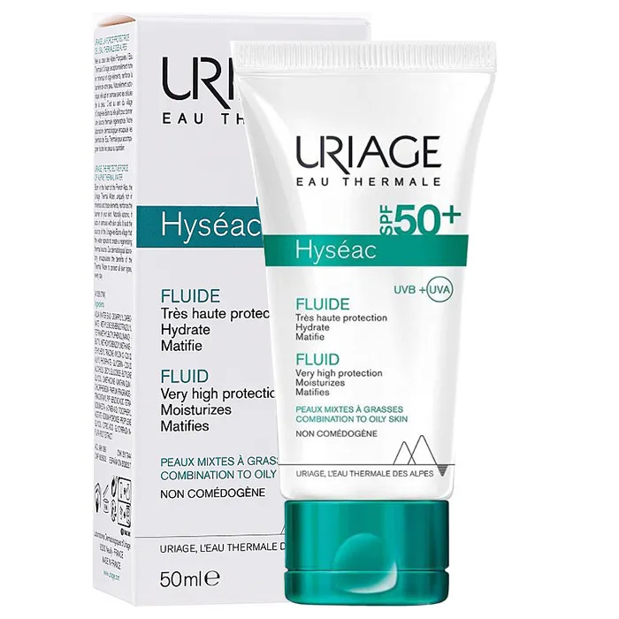 فلوئید ضد آفتاب بی رنگ اوریاژ +SPF50 مدل Hyseac مناسب پوست های چرب و مختلط حجم 50 میلی لیتر - تصویر 2