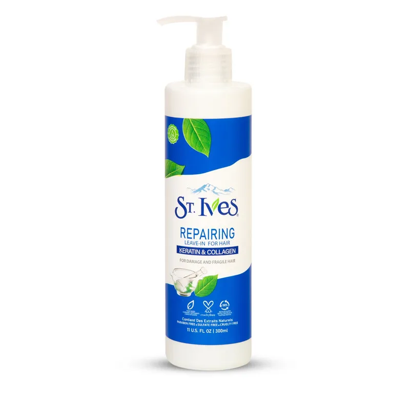 ماسک مو اس تی.ایوز مدل REPAIRING سری KERATIN COLLAGEN حجم 300 میلی لیتر - تصویر 3