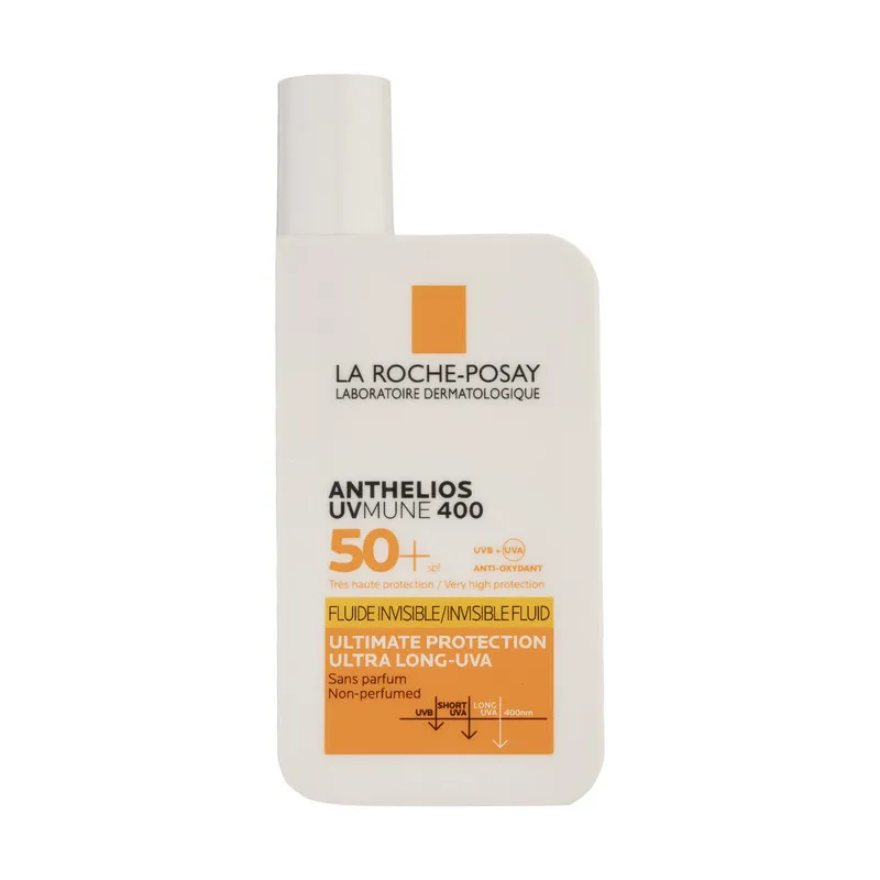 فلوئید ضدآفتاب بیرنگ لاروش پوزای +SPF50 مدل UVMune400 مناسب انواع پوست، حجم 50 میلیلیتر