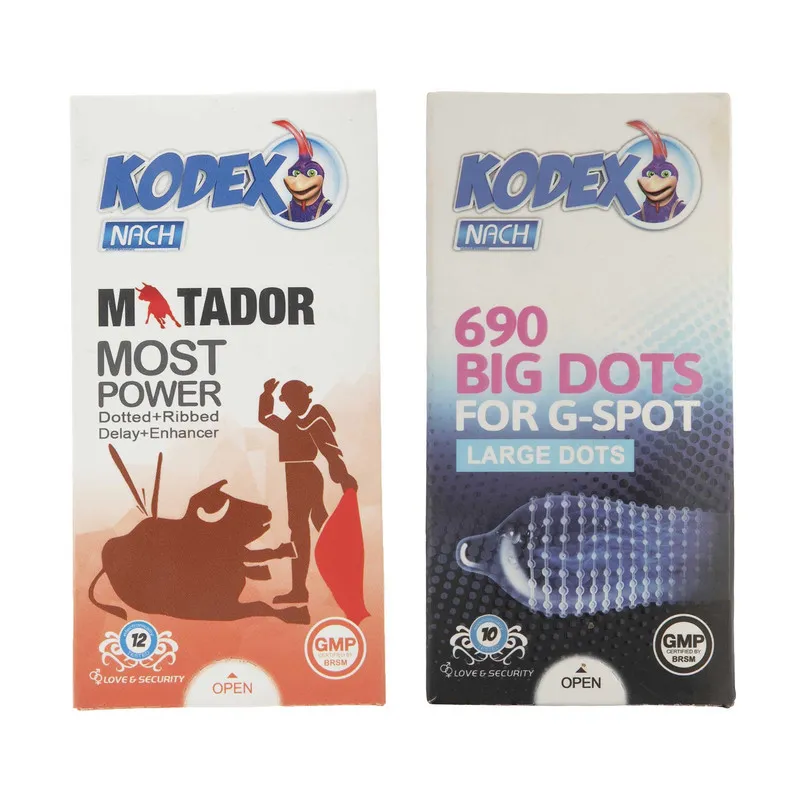 کاندوم کدکس مدل Matador بسته 12 عددی به همراه کاندوم مدل BIG DOTS بسته 10 عددی - تصویر 2