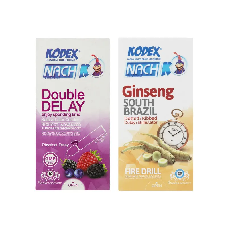 کاندوم ناچ کدکس مدل Ginseng بسته 12 عددی به همراه کاندوم مدل Double Delay بسته 10 عددی - تصویر 2