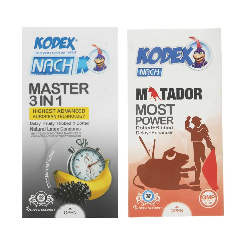 کاندوم کدکس مدل Master 3 In 1/Matador مجموعه 2 عددی - تصویر 2