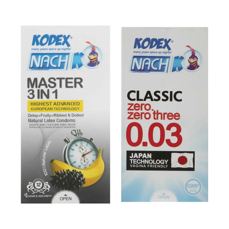 کاندوم کدکس مدل Master 3 In 1 بسته 12 عددی به همراه کاندوم مدل 0.03 بسته 10 عددی - تصویر 2