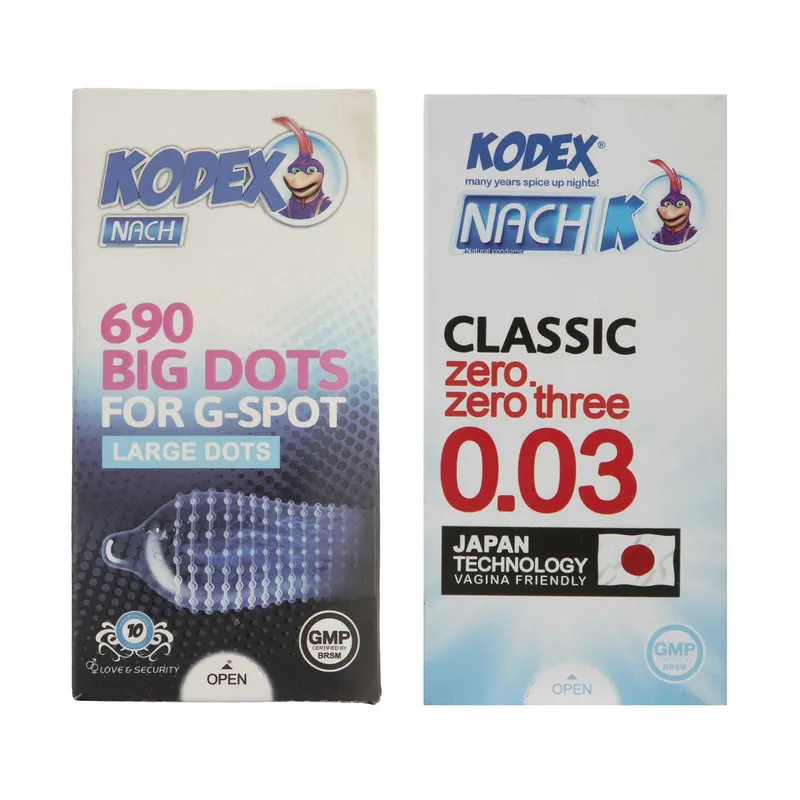 کاندوم ناچ کدکس مدل BIG DOTS/0.03 مجموعه 2 عددی - تصویر 2