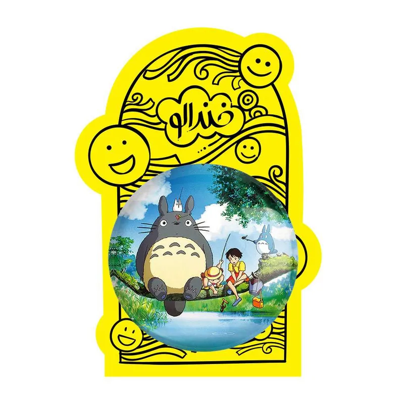 آینه جیبی خندالو طرح انیمه توتورو Totoro  کد 4550 - تصویر 3
